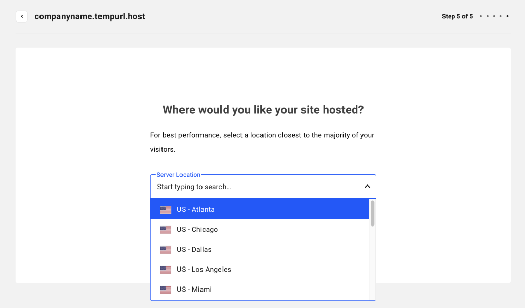 4 screenshot on where would you like your site hosted